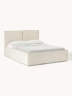 Letto imbottito in velluto a coste Dream