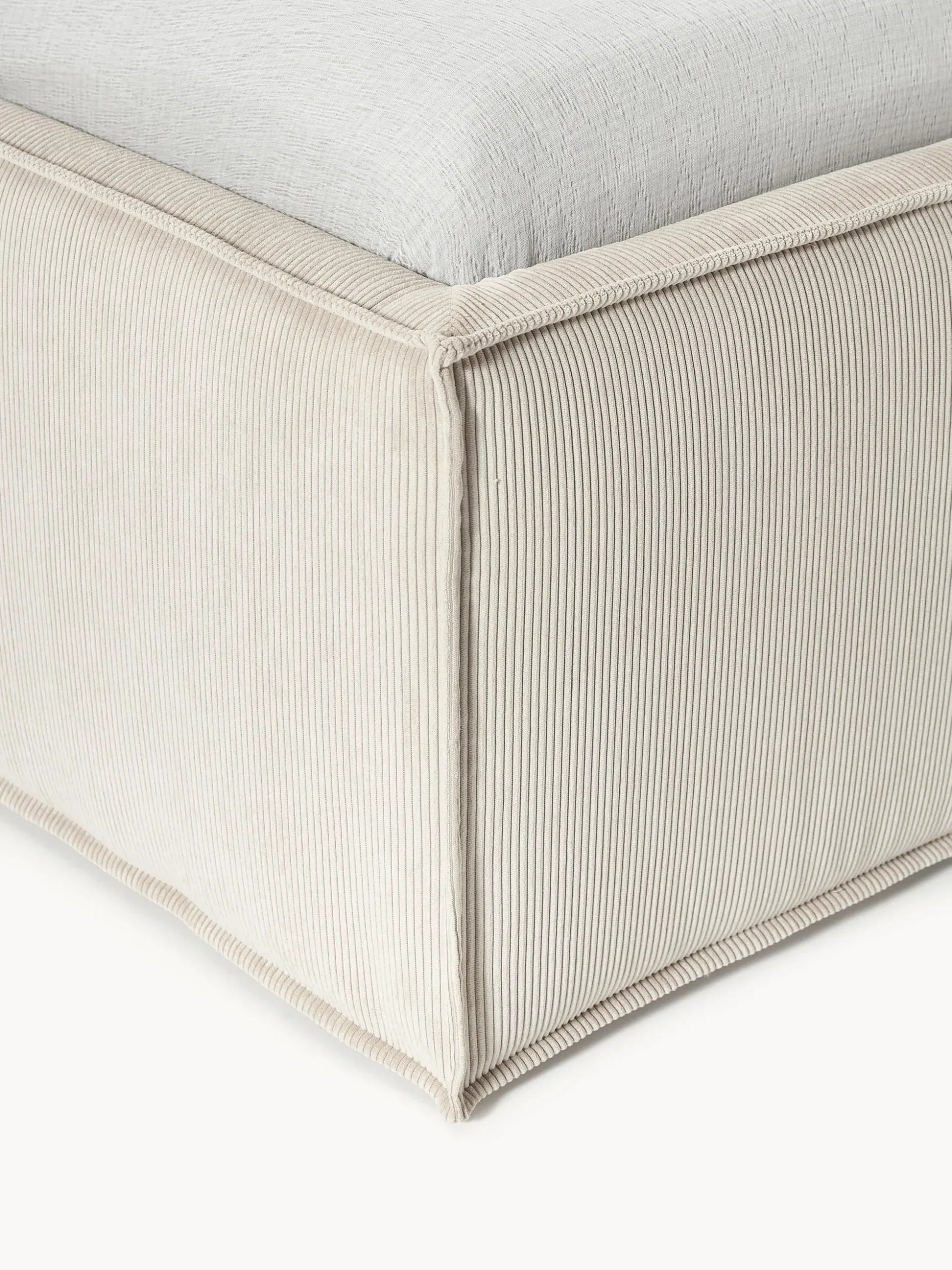 Letto imbottito in velluto a coste con spazio contenitore aggiuntivo Dream