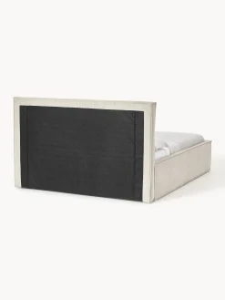Letto imbottito in velluto a coste con spazio contenitore aggiuntivo Dream