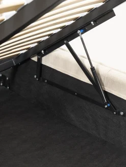 Letto imbottito in velluto a coste con spazio contenitore aggiuntivo Dream