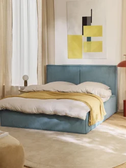 Letto imbottito in velluto a coste Dream