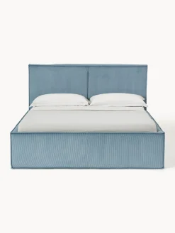 Letto imbottito in velluto a coste Dream