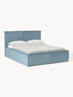 Letto imbottito in velluto a coste Dream