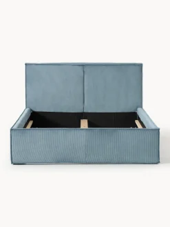 Letto imbottito in velluto a coste Dream