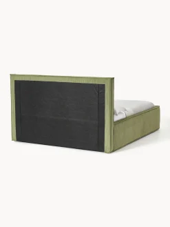 Letto imbottito in velluto a coste Dream