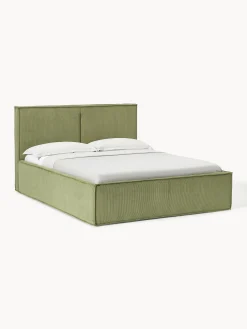 Letto imbottito in velluto a coste Dream