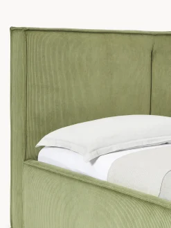 Letto imbottito in velluto a coste Dream