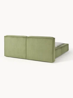 Letto imbottito in velluto a coste Lennon
