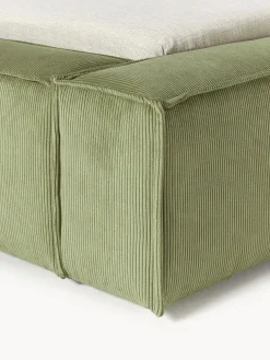 Letto imbottito in velluto a coste Lennon
