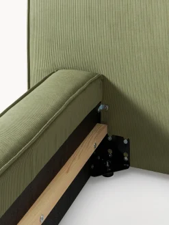 Letto imbottito in velluto a coste Lennon