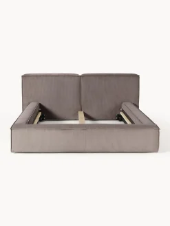 Letto imbottito in velluto a coste Lennon