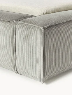 Letto imbottito in velluto a coste Lennon
