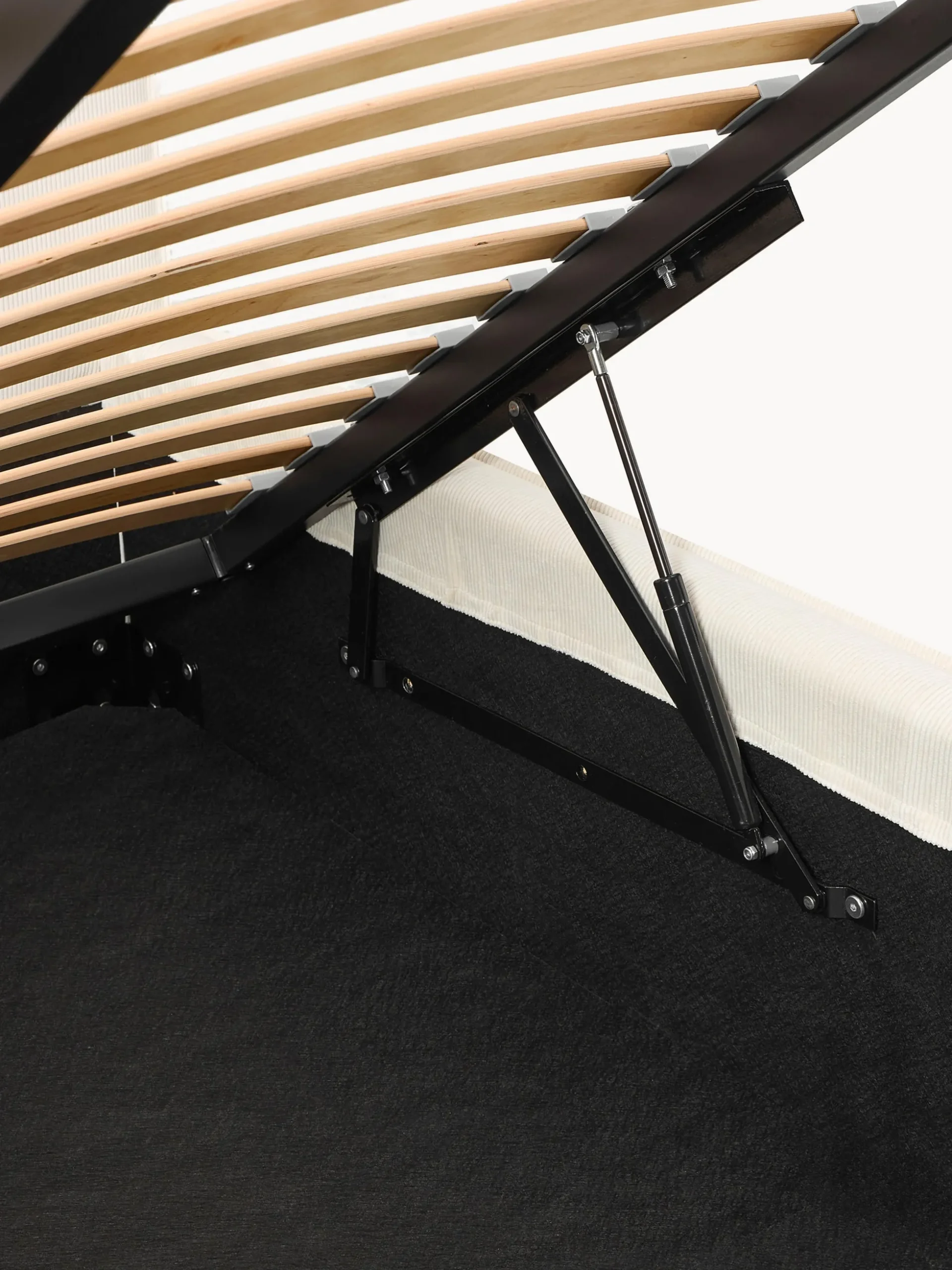 Letto imbottito in velluto a coste con spazio contenitore aggiuntivo Dream