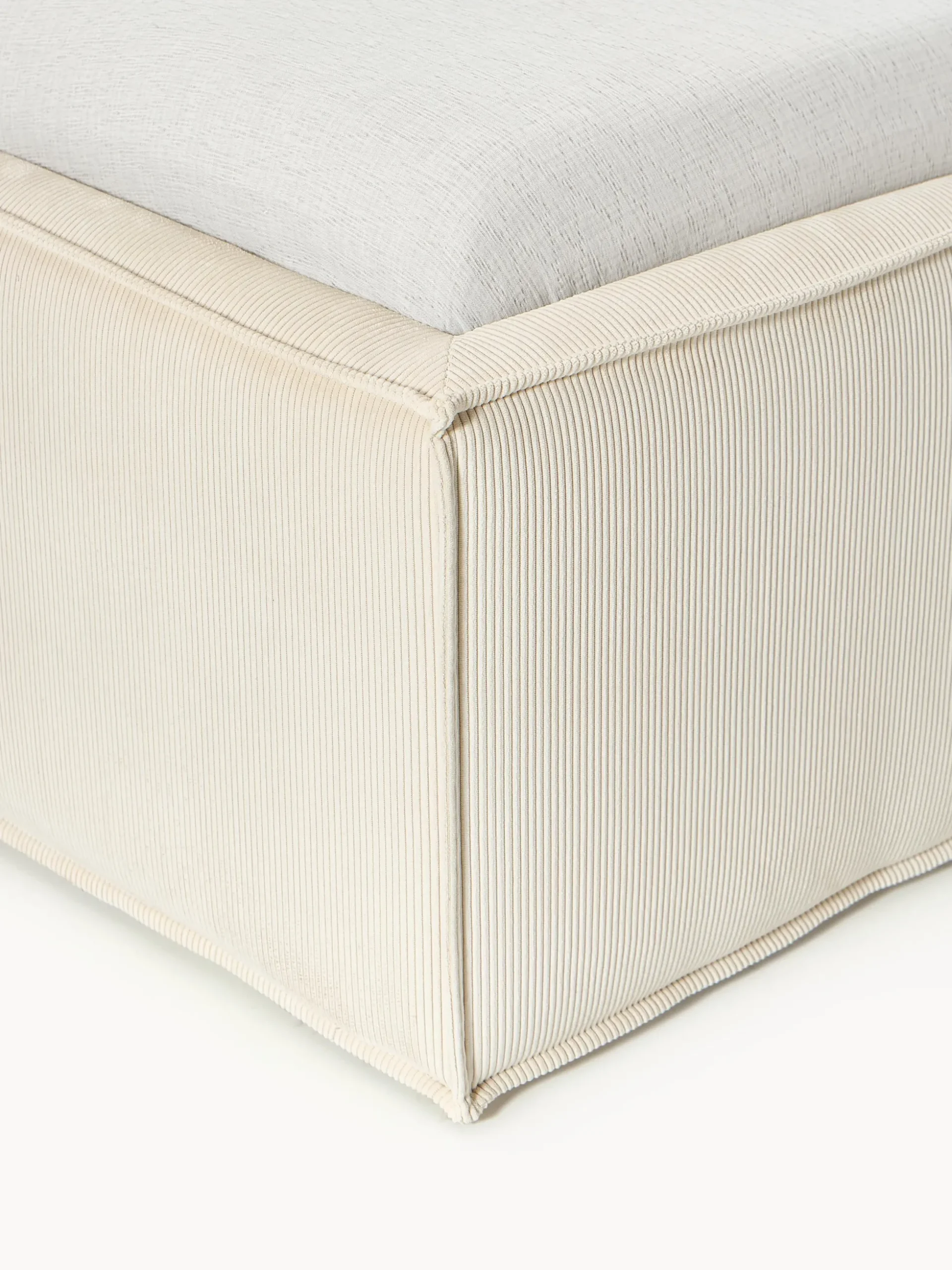 Letto imbottito in velluto a coste con spazio contenitore aggiuntivo Dream