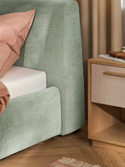 Letto imbottito singolo con contenitore Cloud