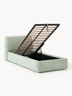 Letto imbottito singolo con contenitore Cloud