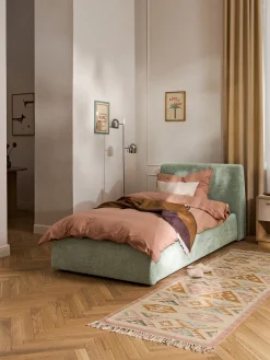 Letto imbottito singolo con contenitore Cloud