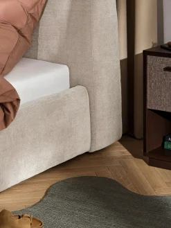 Letto imbottito singolo con contenitore Cloud