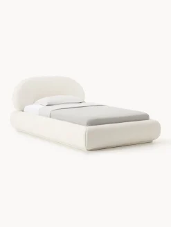 Letto imbottito singolo in teddy Alba