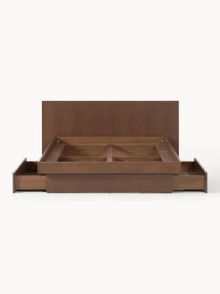 Letto in legno con cassetti e testiera Sato