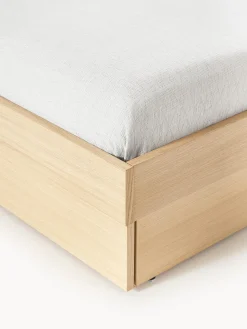 Letto in legno con comodini e testiera Nanto