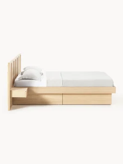 Letto in legno con comodini e testiera Nanto