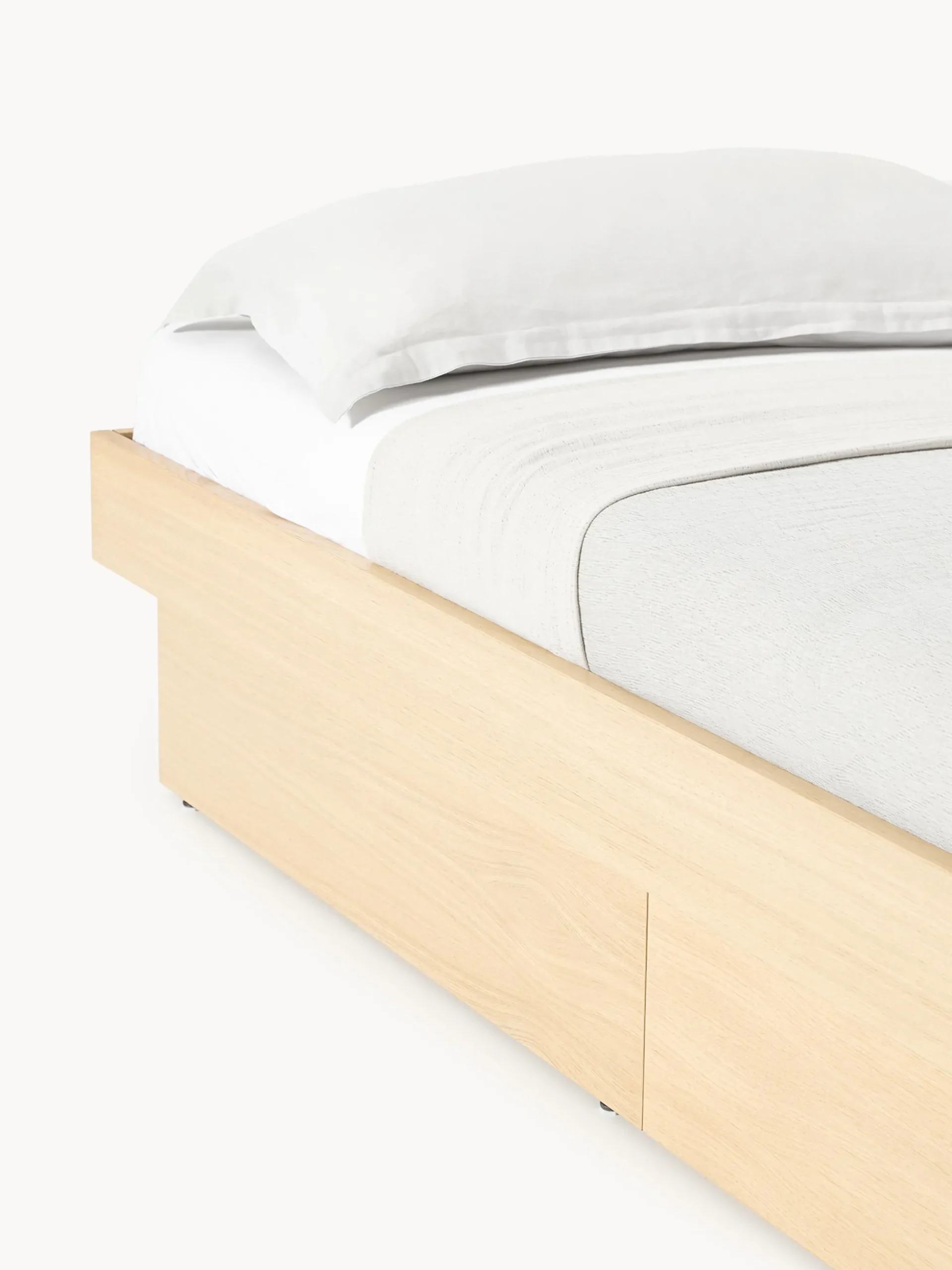 Letto in legno con contenitore Sato