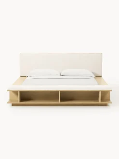 Letto in legno con panca e mensole laterali Clark