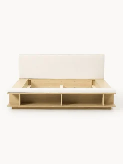 Letto in legno con panca e mensole laterali Clark
