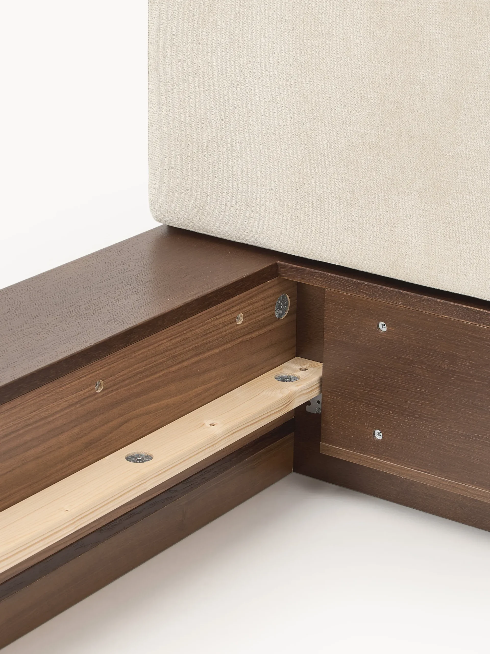 Letto in legno con panca e mensole laterali Clark