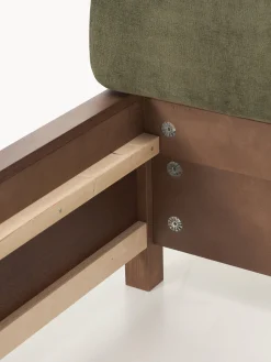 Letto in legno con testiera imbottita e cassetti Santiago