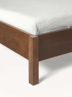 Letto in legno con testiera in vimini Jones