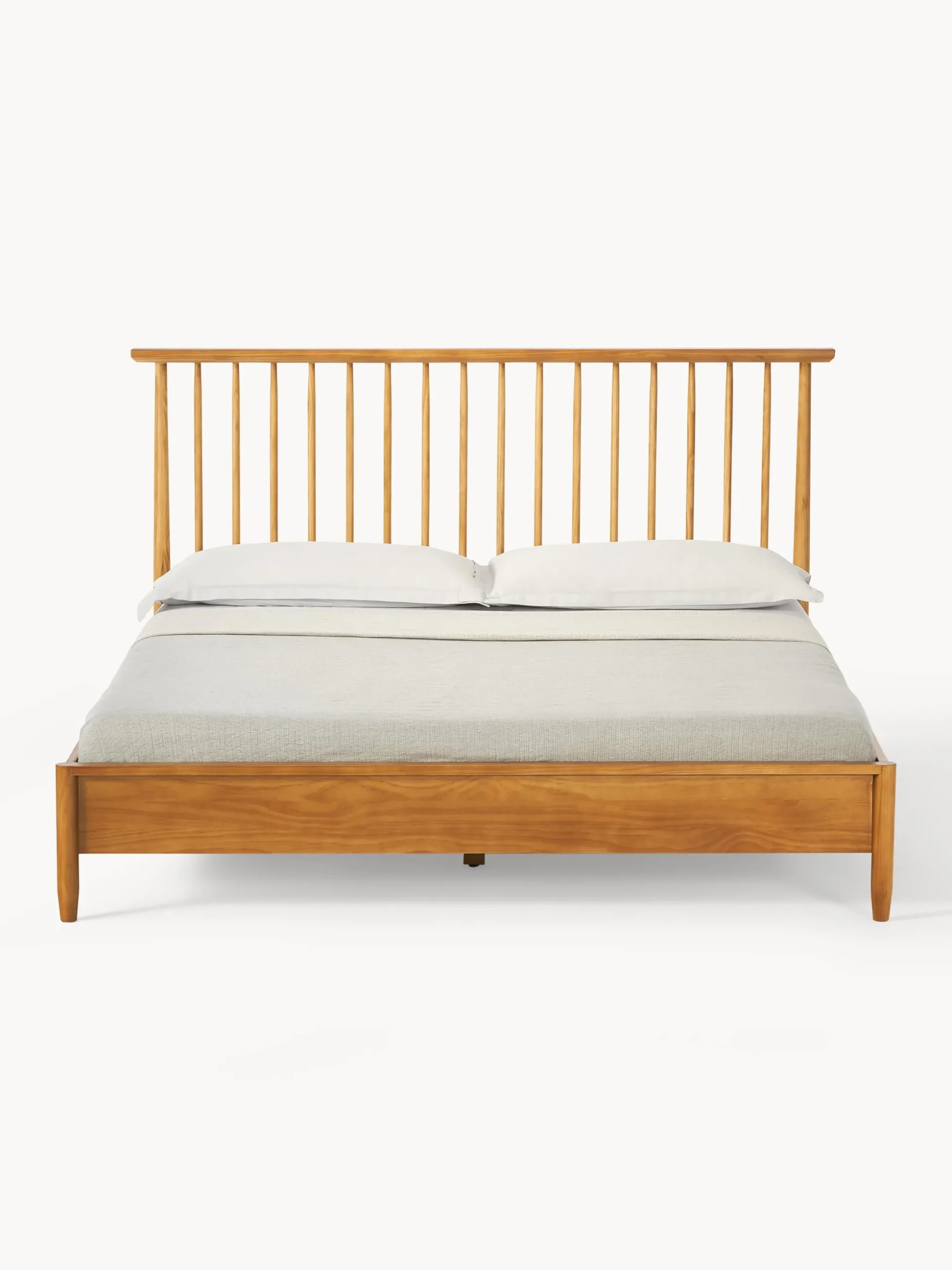 Letto in legno di pino con testiera Windsor