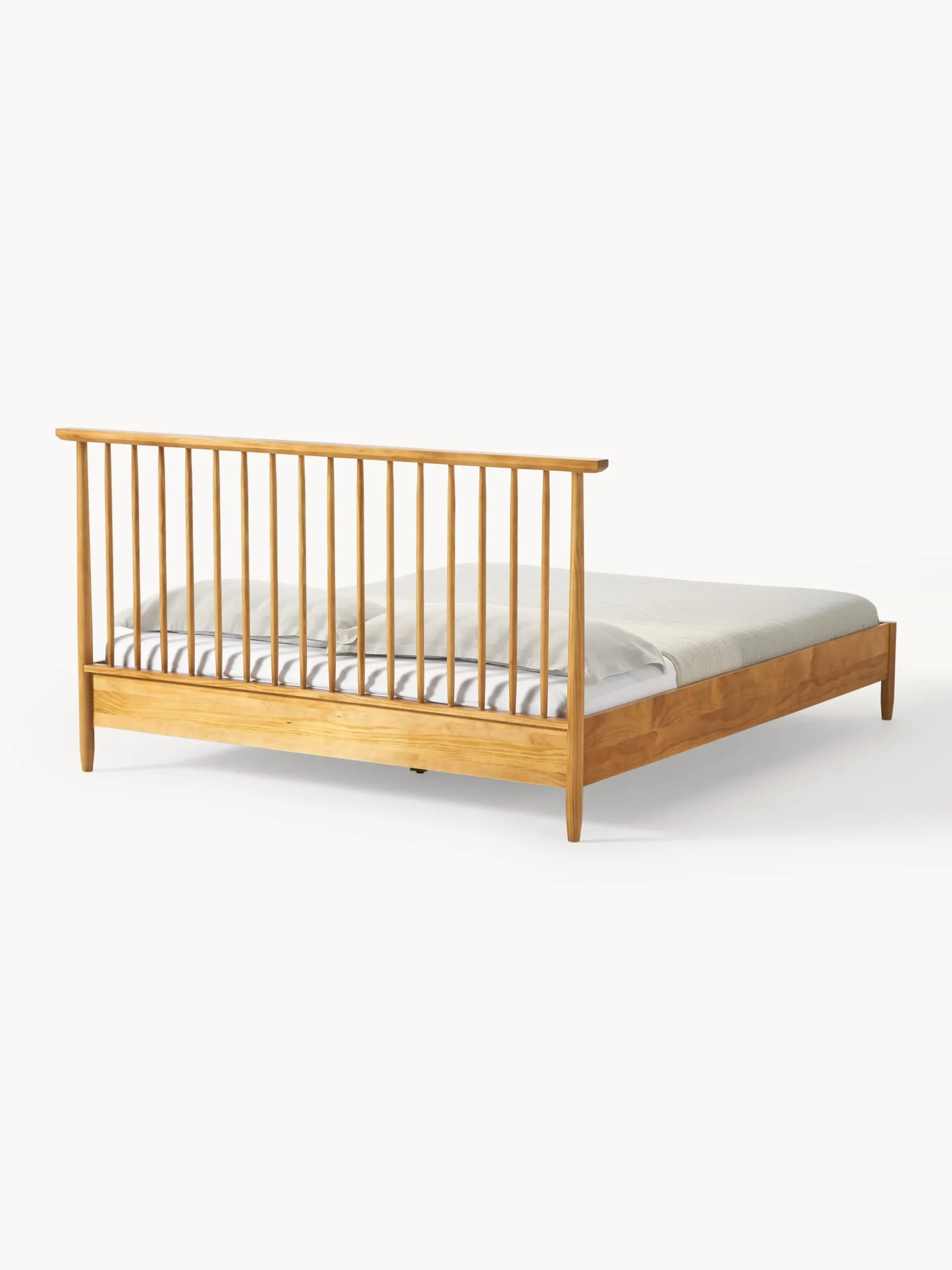 Letto in legno di pino con testiera Windsor