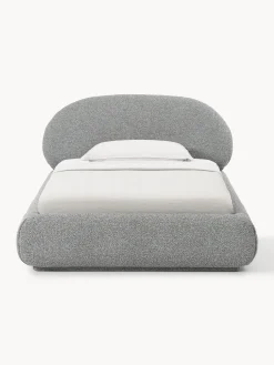 Letto singolo imbottito in bouclé Alba