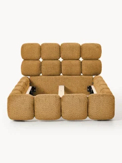 Letto singolo imbottito in teddy bouclé Tayla