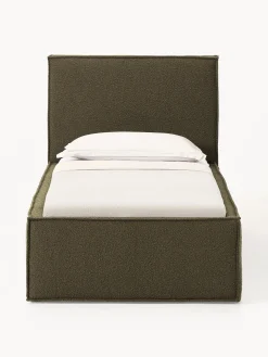 Letto singolo imbottito in bouclé Dream