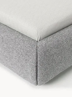 Letto singolo imbottito in bouclé con contenitore Alba