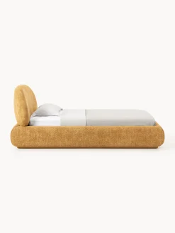 Letto singolo imbottito in teddy bouclé Alba