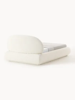 Letto singolo imbottito in bouclé Alba