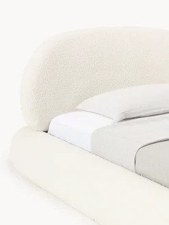 Letto singolo imbottito in bouclé Alba