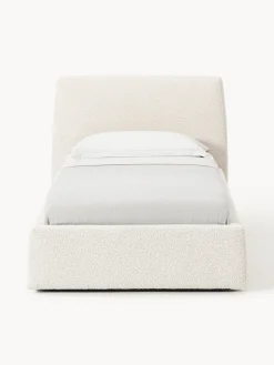 Letto singolo in bouclé con contenitore Cloud