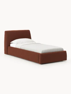 Letto singolo in bouclé con contenitore Cloud