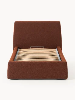 Letto singolo in bouclé con contenitore Cloud