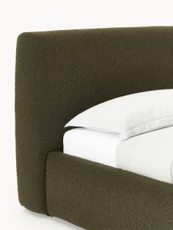 Letto singolo in bouclé con contenitore Cloud