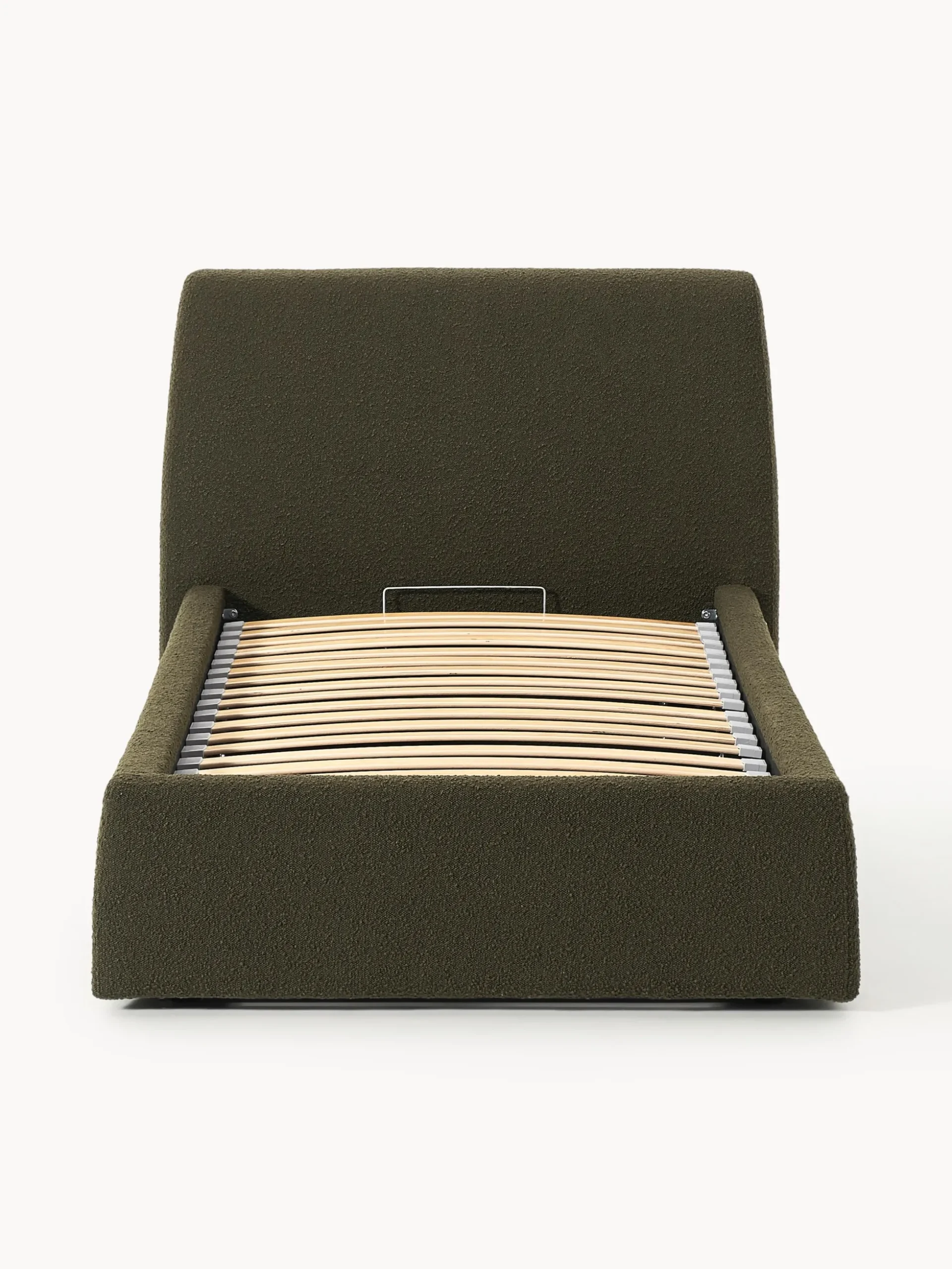 Letto singolo in bouclé con contenitore Cloud