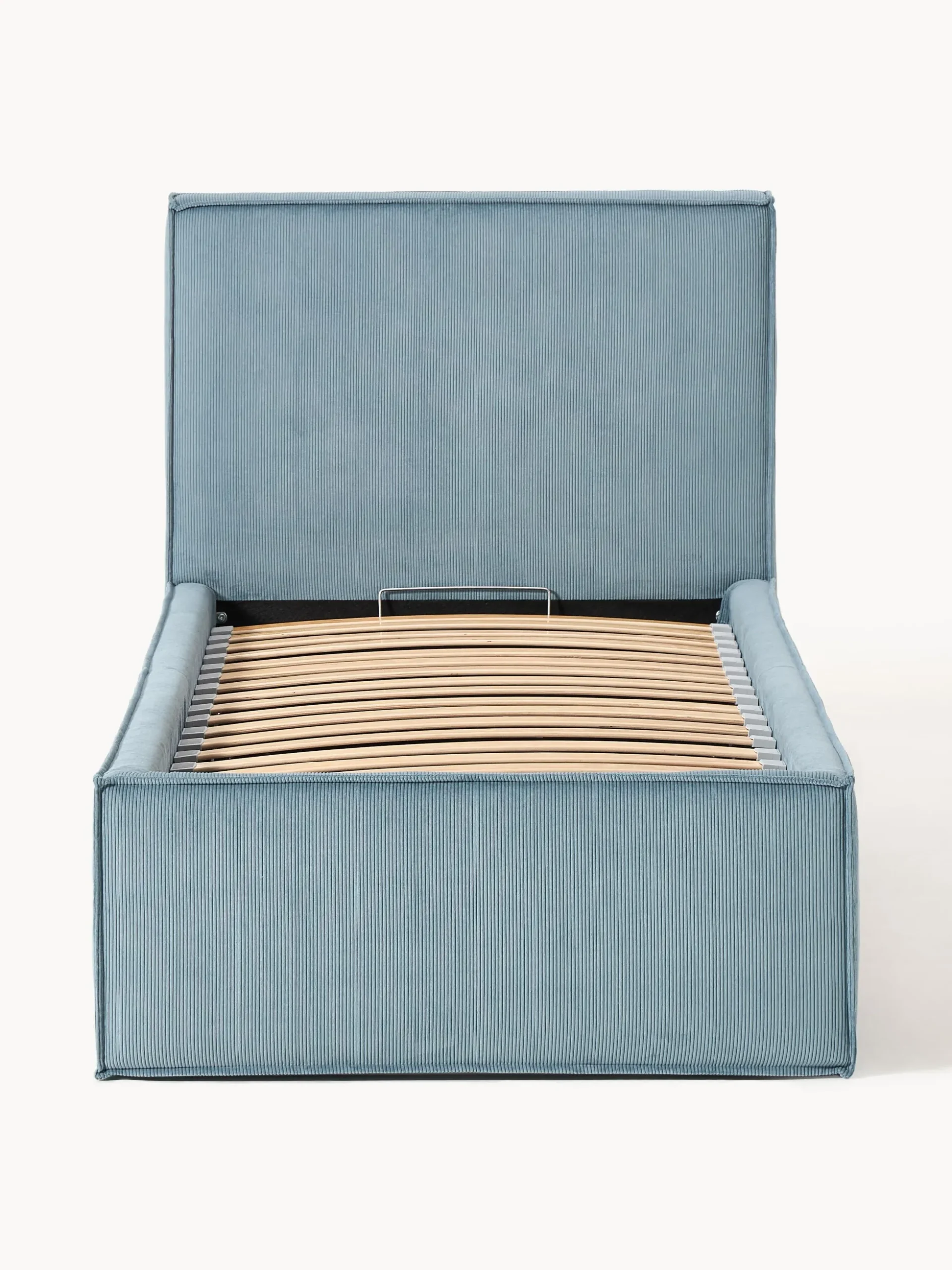 Letto singolo in velluto a coste con spazio contenitore aggiuntivo Dream