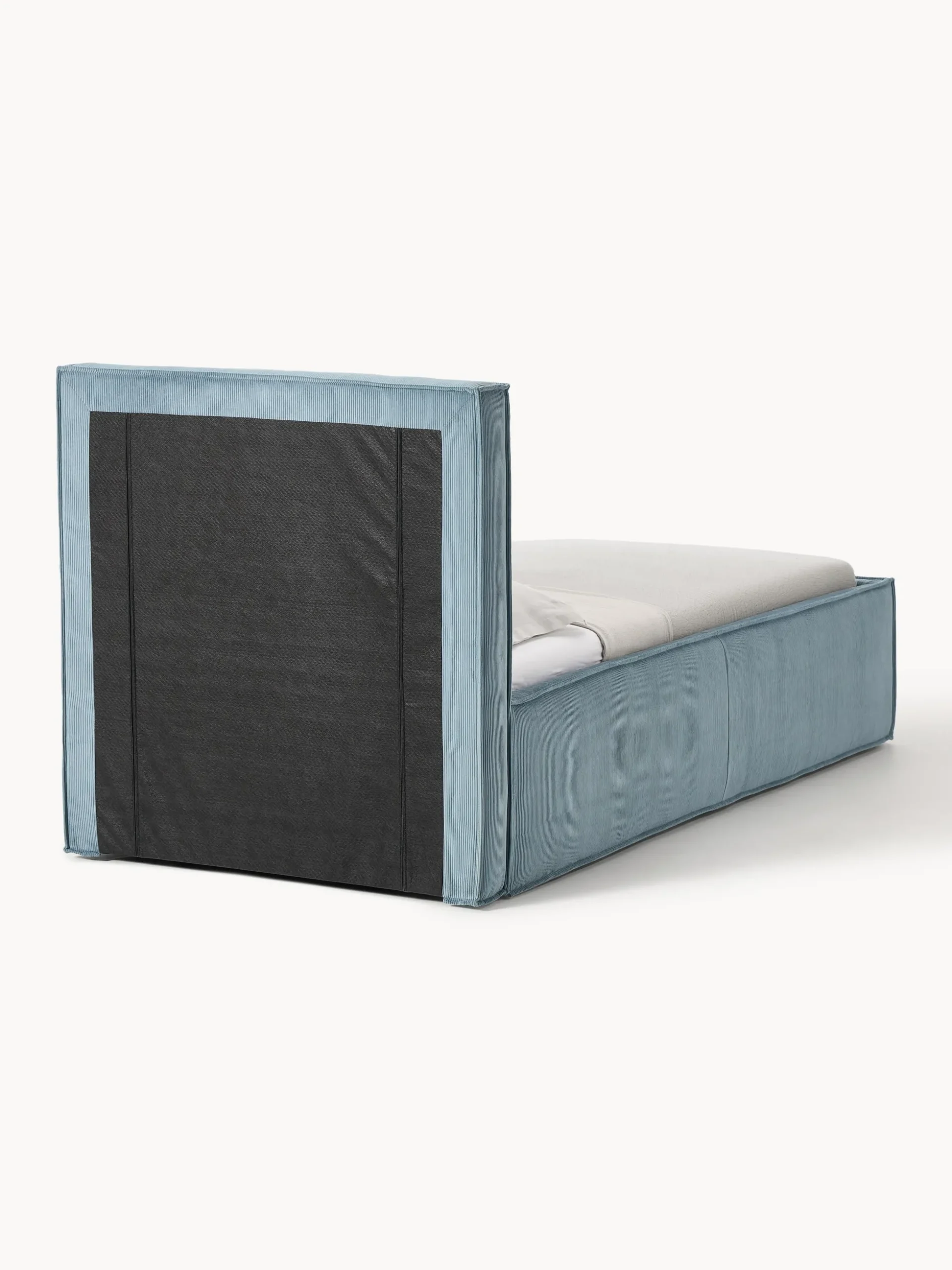 Letto singolo in velluto a coste con spazio contenitore aggiuntivo Dream