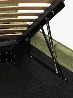 Letto singolo in velluto a coste con spazio contenitore aggiuntivo Dream