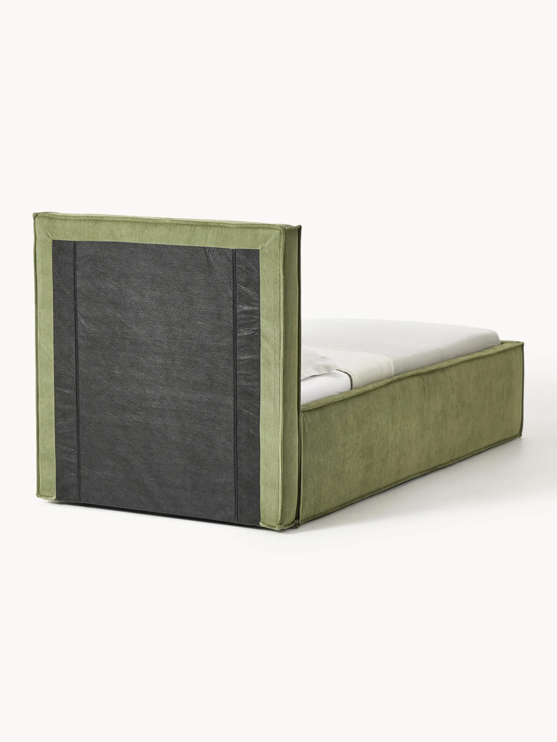Letto singolo in velluto a coste con spazio contenitore aggiuntivo Dream